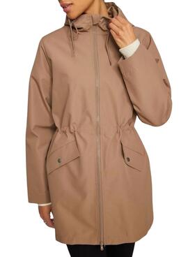 Imperméable Vila Vitally déperlant beige pour femme