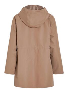 Imperméable Vila Vitally déperlant beige pour femme