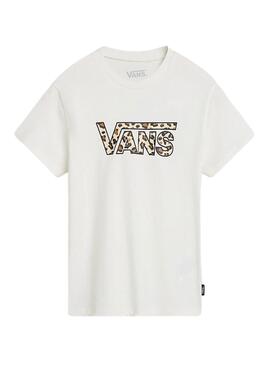 T-shirt Vans Felidae manches courtes blanche pour fille