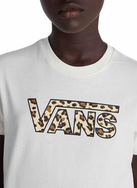 T-shirt Vans Felidae manches courtes blanche pour fille