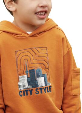 Sweat à capuche Mayoral City Style Carotte pour garçon