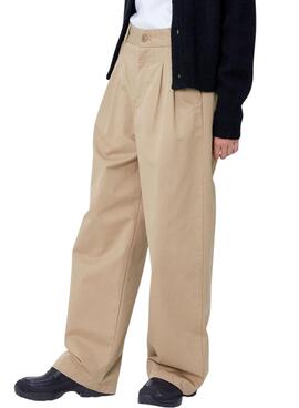 Pantalon Carhartt Leola beige pour femme