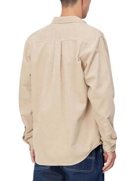 Chemise Carhartt Madison Cord beige pour homme