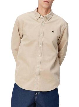 Chemise Carhartt Madison Cord beige pour homme