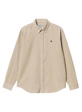 Chemise Carhartt Madison Cord beige pour homme