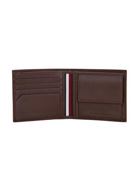 Portefeuille Tommy Hilfiger Premium en cuir marron pour homme