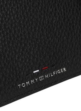 Portefeuille Tommy Hilfiger Premium en cuir noir pour homme