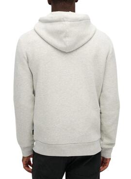 Sweat à capuche Superdry New York gris pour homme