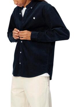 Chemise Carhartt Madison Cord Bleu Marine pour homme