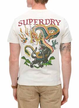 T-shirt Superdry Tattoo Graphic beige pour homme