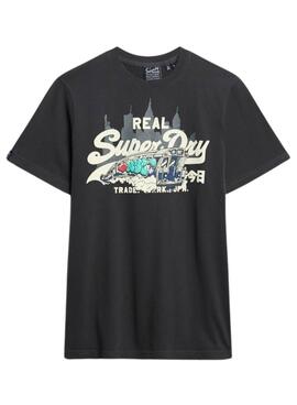 T-shirt Superdry graphique New York noir pour homme