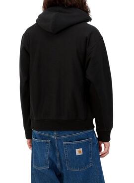 Sweatshirt Carhartt. Hoodie American Script Sweat Noir pour homme