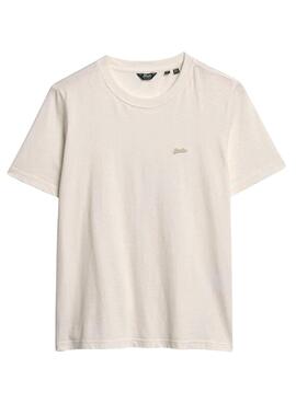 T-shirt Superdry Essential Logo beige pour femme