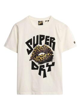 T-shirt Superdry Lo-Fi Punk blanc pour femme