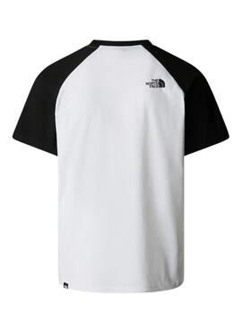 T-shirt The North Face Raglan Easy blanc et noir pour homme