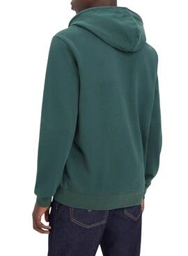 Sweat à capuche Levis Original Housemark vert pour homme