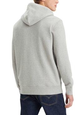 Sweat à capuche Levis Original Housemark gris pour homme