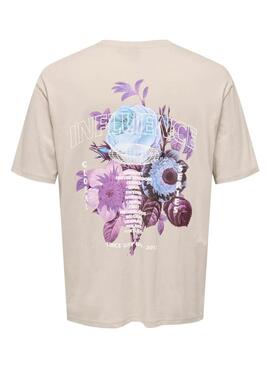 T-shirt Only and Sons Keane beige pour homme