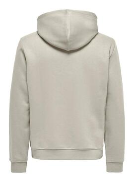 Sweat-shirt Only and Sons Connor beige pour homme