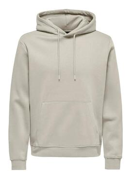 Sweat-shirt Only and Sons Connor beige pour homme