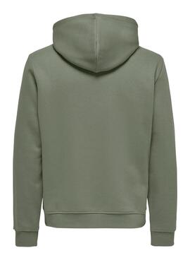 Sweatshirt Only and Sons Connor verte pour homme