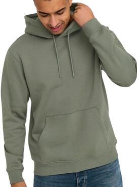 Sweatshirt Only and Sons Connor verte pour homme