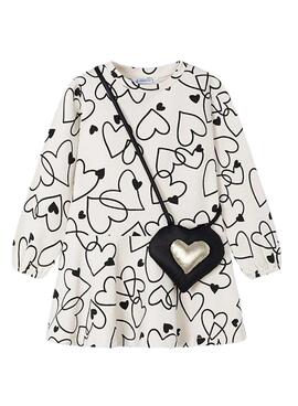 Robe Mayoral Sac Coeur Blanc pour fille