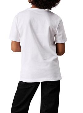 T-shirt Calvin Klein Logo Photo Blanc pour garçon