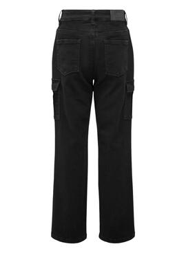 Pantalons Only Kids Safari Cargo Noirs pour fille