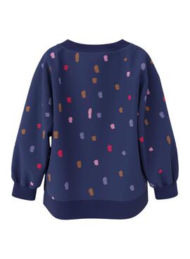 Sweatshirt Name It Nirana taches marine pour fille