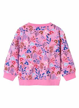 Sweat-shirt Name It Nirana fleurs roses pour fille