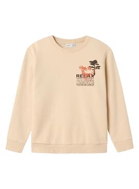 Sweat Name It Oputer Beige pour garçon