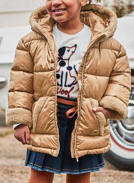 Veste Combinée En Mouton Mayoral Cannelle pour fille