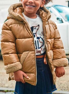 Veste Combinée En Mouton Mayoral Cannelle pour fille