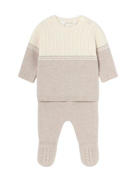 Outfit Mayoral Classic Beige for newborn