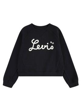 Sweatshirt Levis Mixed Textures noir pour fille