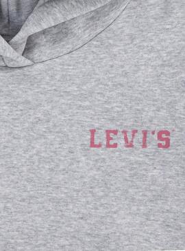 Sweat à Capuche Levis Collegiate Gris pour fille