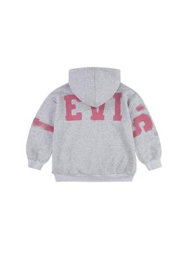 Sweat à Capuche Levis Collegiate Gris pour fille