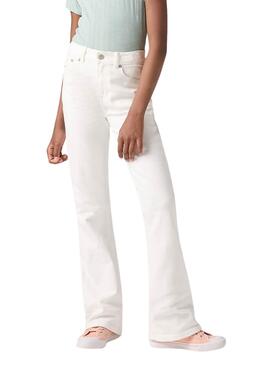 Jean Levis 726 Flare Blanc pour fille