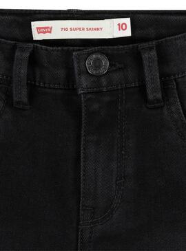 Jean Levis 710 Noir Super Skinny pour fille