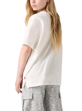 T-shirt Levi's Rose blanc oversize pour fille