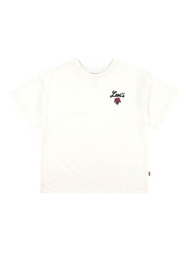 T-shirt Levi's Rose blanc oversize pour fille