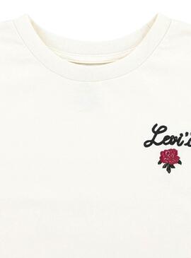 T-shirt Levi's Rose blanc oversize pour fille