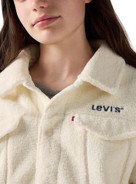 Veste Levis Sherpa Boxy Fit Beige pour Fille