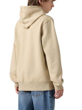 Sweat à capuche Levis Mini Batwing Crème pour garçon