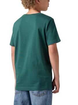 T-shirt Levis Monogramme vert pour enfant