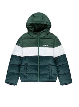 Veste Matelassée Levis Color Block Verte pour garçon