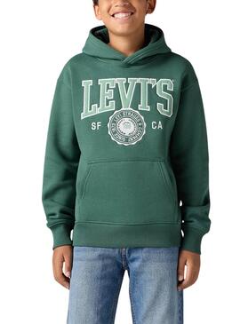 Sweat à Capuche Levis Sporty Vert pour garçon