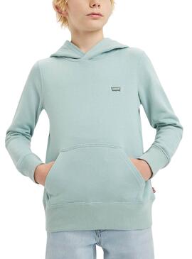 Sweat à Capuche Levis Mini Batwing Turquoise pour garçon