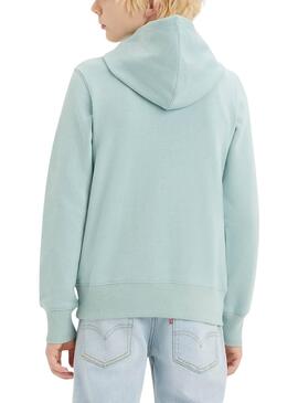 Sweat à Capuche Levis Mini Batwing Turquoise pour garçon